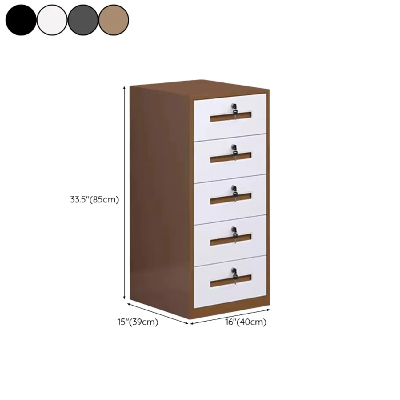 Stylish Steel Vertical Filing Cabinets with Fireproof for Office Image - 50