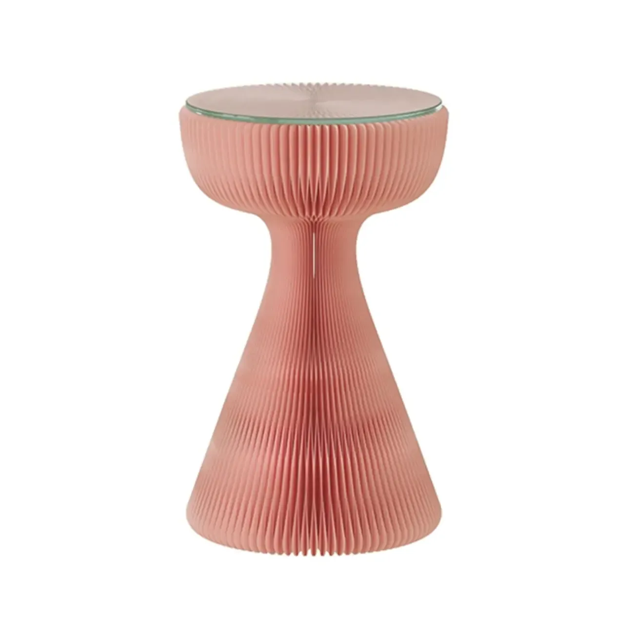 Minimalist Black Glass Round End Table with Collapsible Feature Image - 8