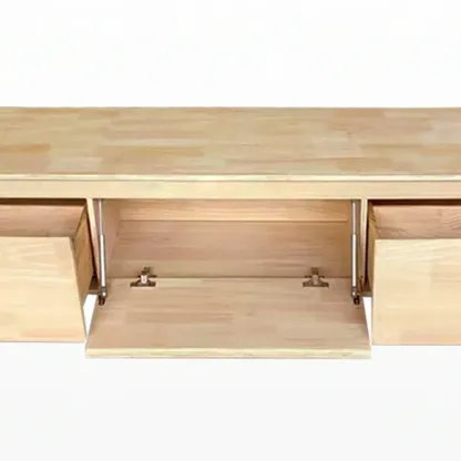 Modern TV Stand with Stone Top and Drawers for Living Room Image - 13