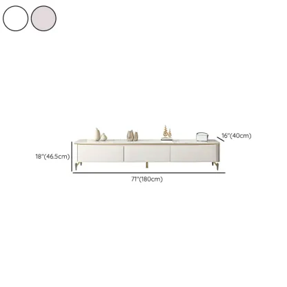 Modern TV Stand with Stone Top and Drawers for Living Room #size