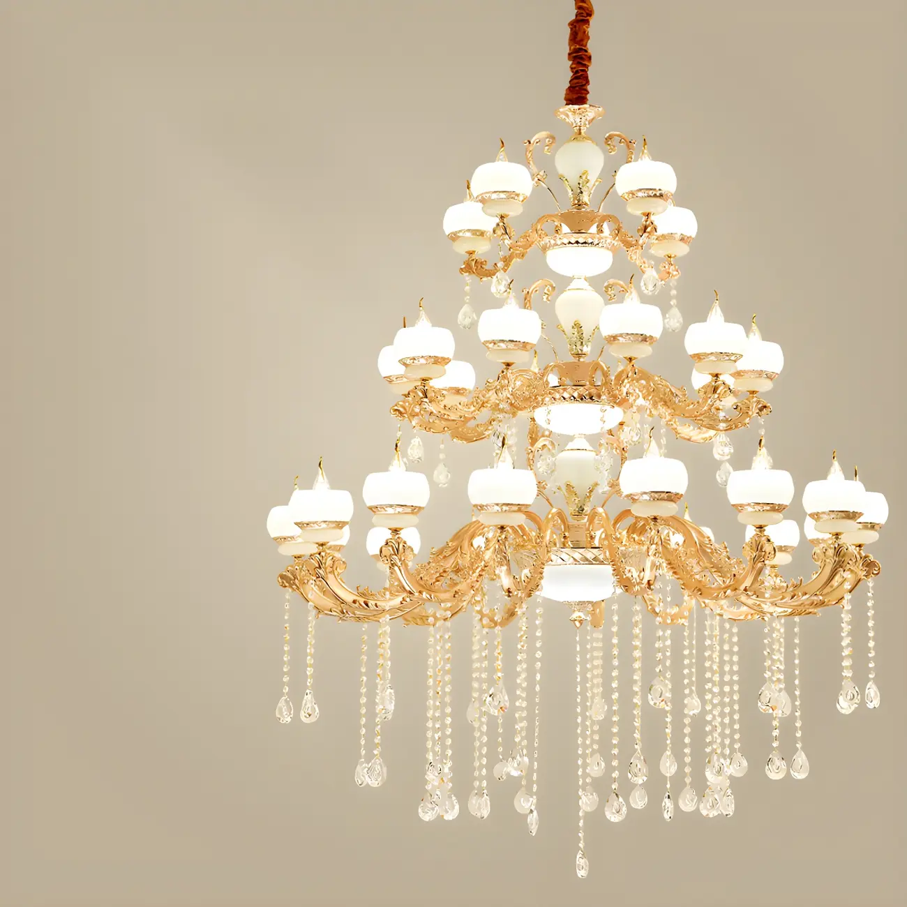 Gold Crystal Multi-Tier Ornate Classic Chandelier Light Image - 10 | homeyfad