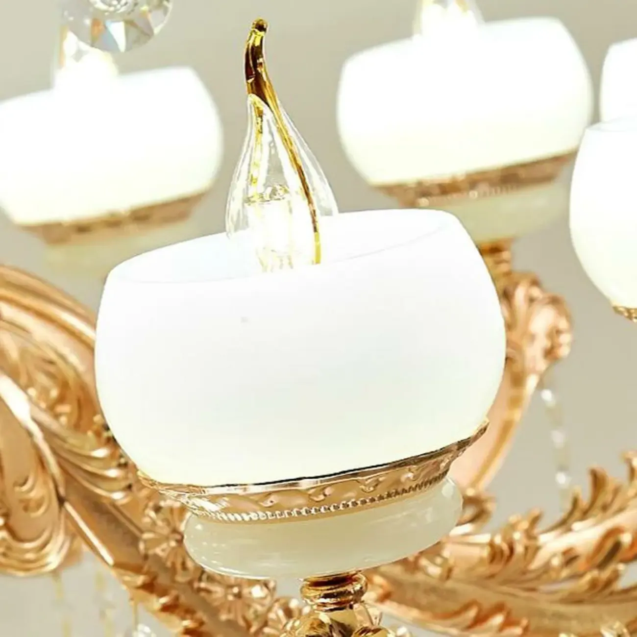 Gold Crystal Multi-Tier Ornate Classic Chandelier Light Image - 6