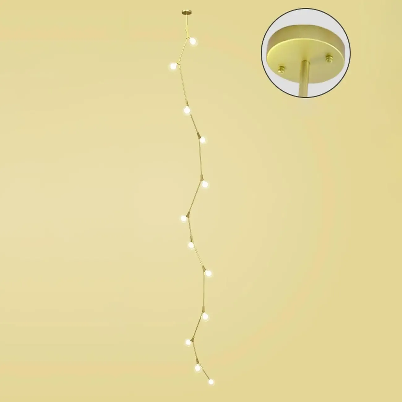 Gold Linear Glass Crystal Modern Chandelier Light Image - 11