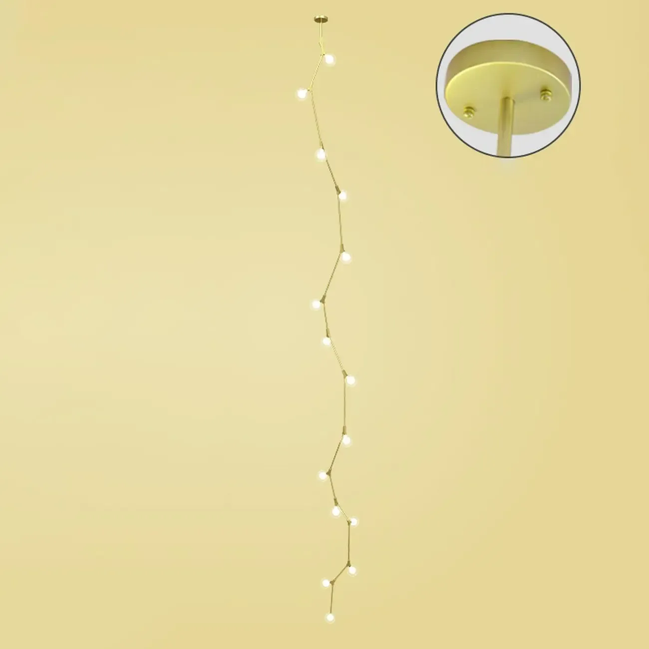 Gold Linear Glass Crystal Modern Chandelier Light Image - 14