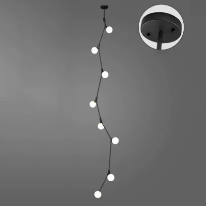 Gold Linear Glass Crystal Modern Chandelier Light Image - 20