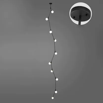 Gold Linear Glass Crystal Modern Chandelier Light Image - 21