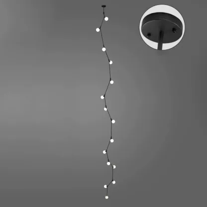 Gold Linear Glass Crystal Modern Chandelier Light Image - 23