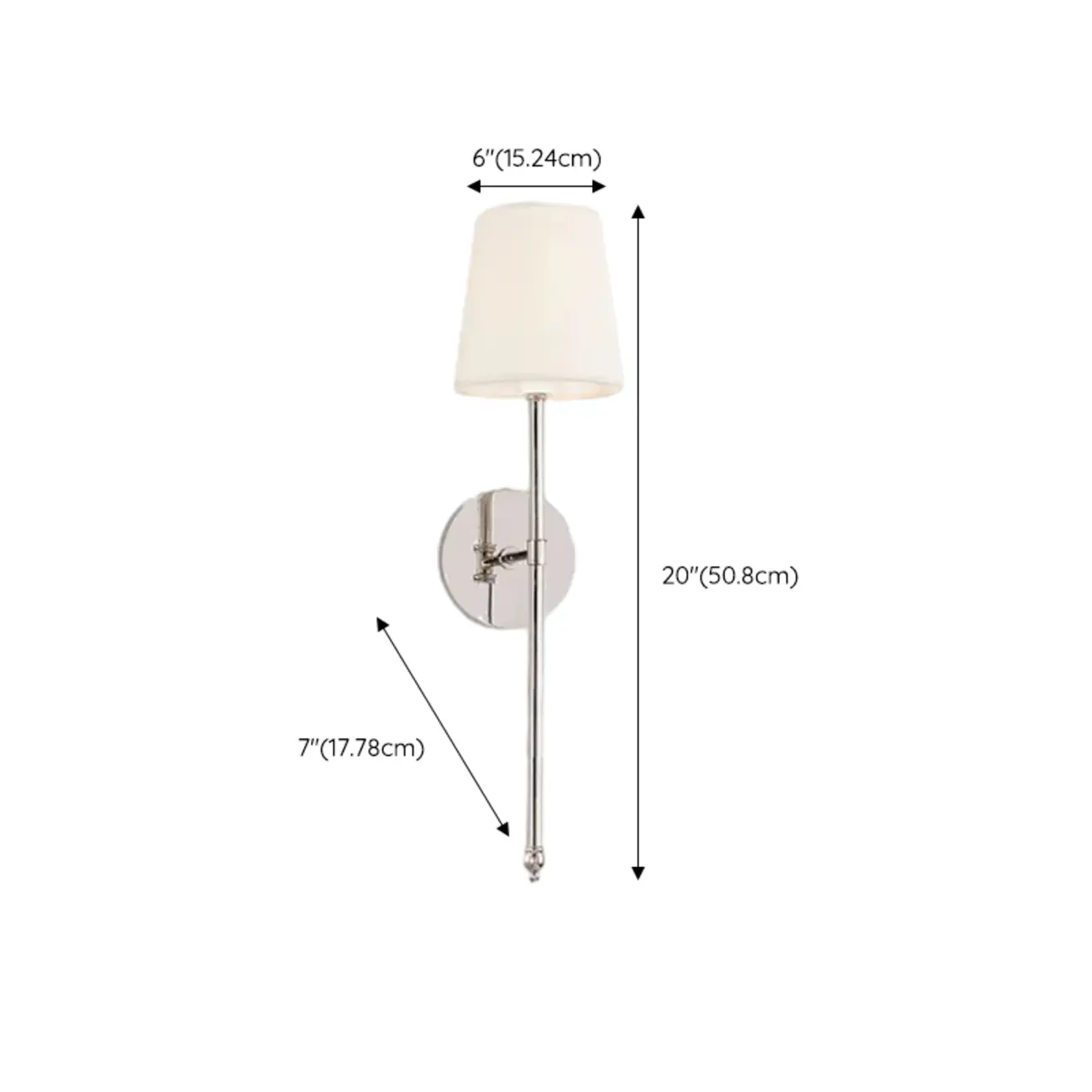 Cylinder LED Wall Sconce with Fabric Shade for Residential Use | homeyfad