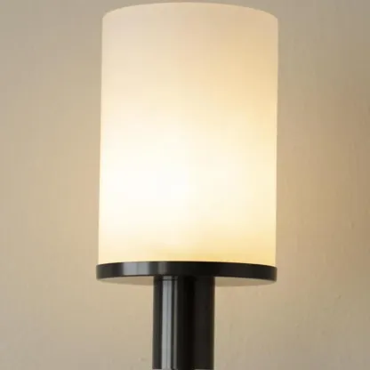 Modern Round Stone Wall Sconce with LED Light for Living Room