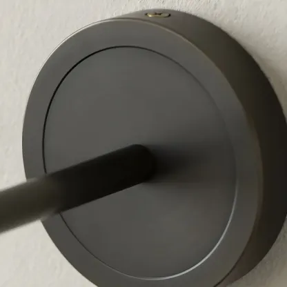 Modern Round Stone Wall Sconce with LED Light for Living Room