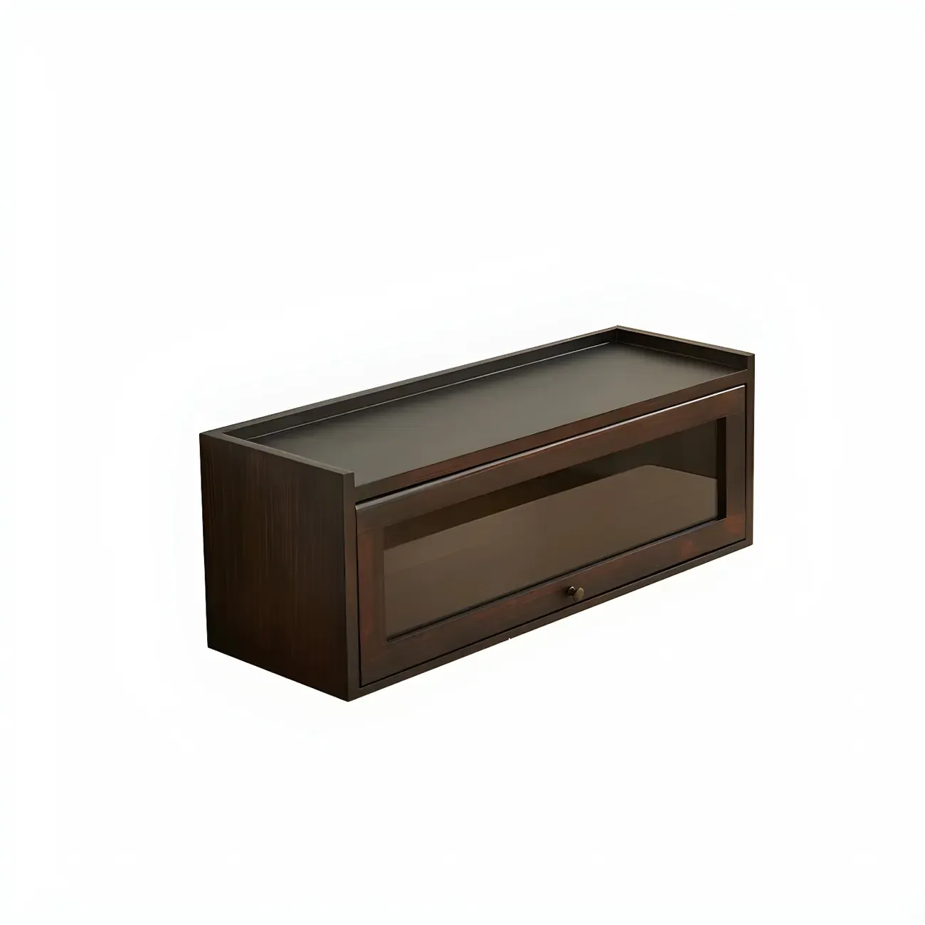 Wooden Tabletop Glass Display Cabinet for Kitchen Decor Image - 6