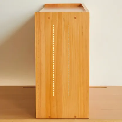 Wooden Tabletop Glass Display Cabinet for Kitchen Decor Image - 17