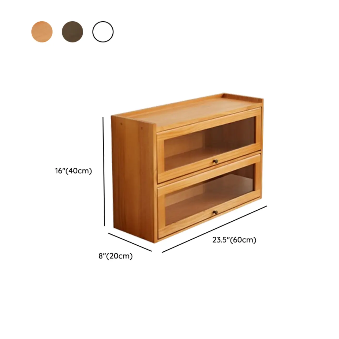 Wooden Tabletop Glass Display Cabinet for Kitchen Decor Image - 26 | homeyfad