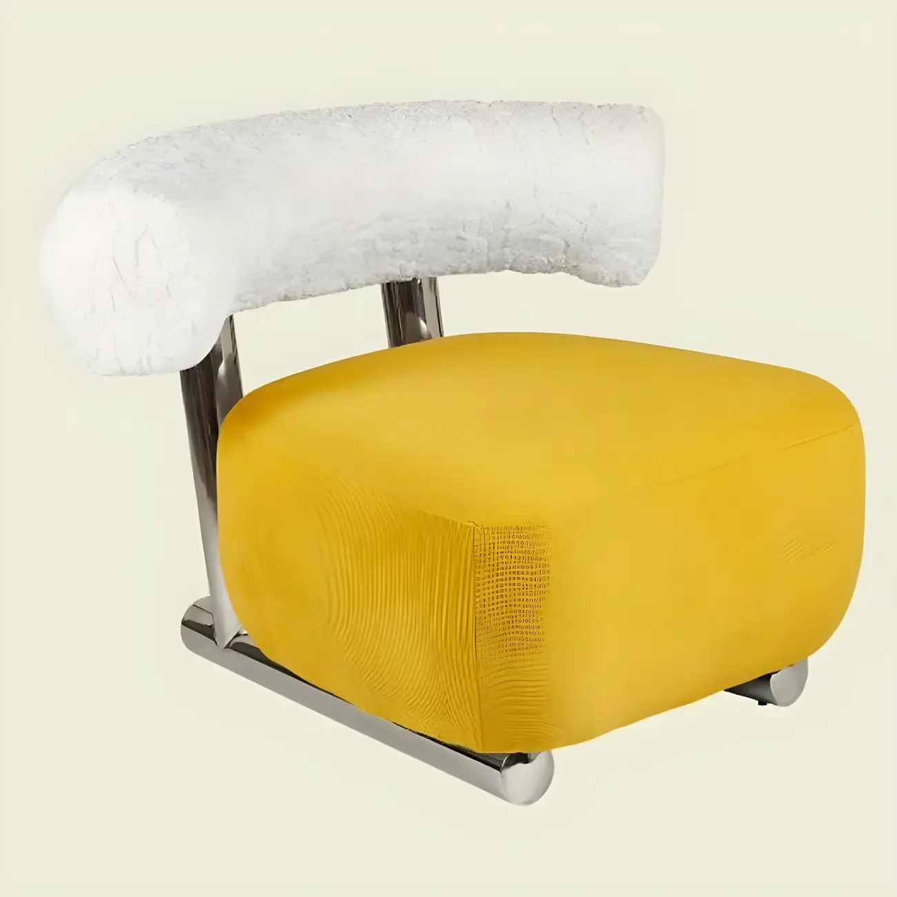 Industrial Fabric Accent Chair with Metal Frame for Living Room Image - 6