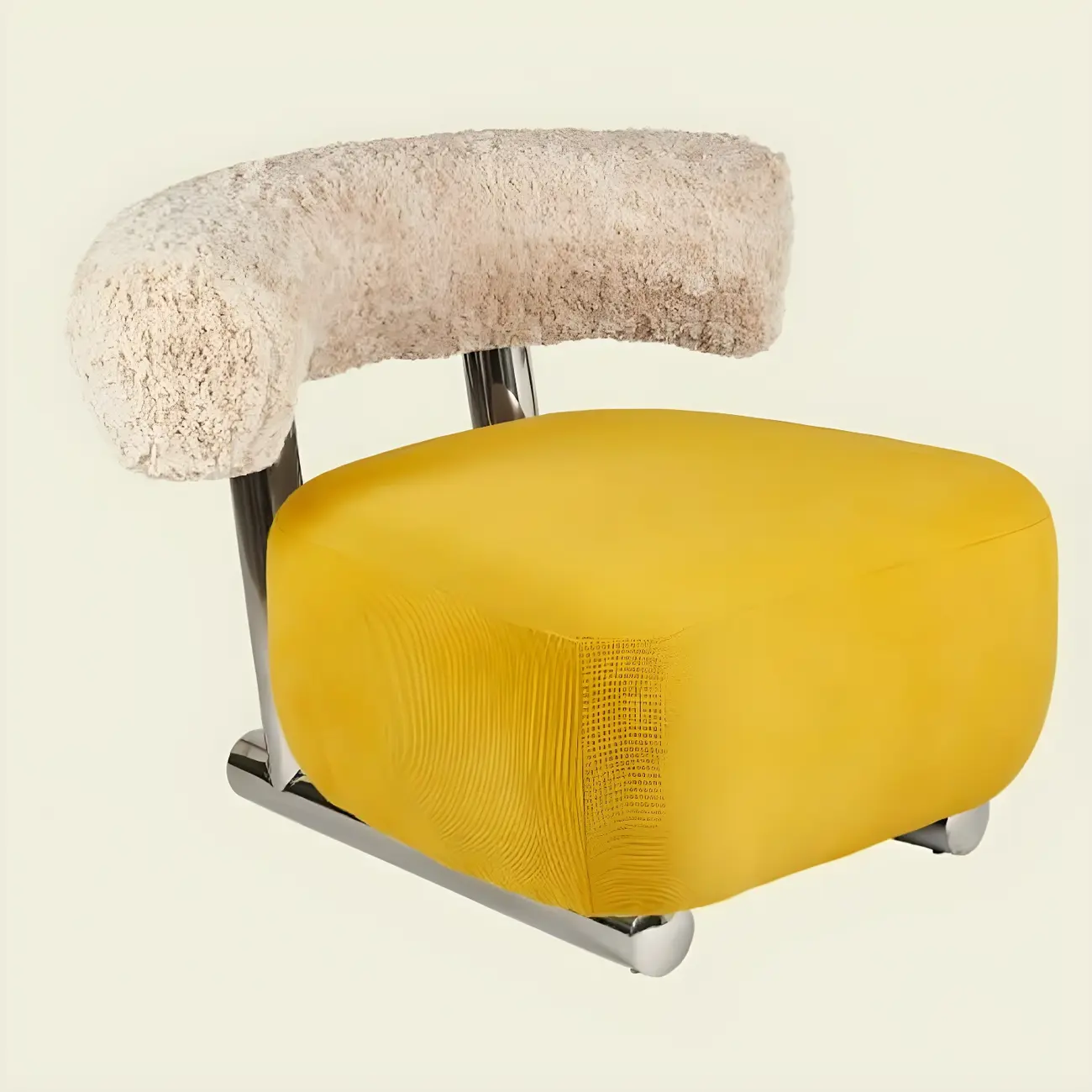 Industrial Fabric Accent Chair with Metal Frame for Living Room Image - 11 | homeyfad