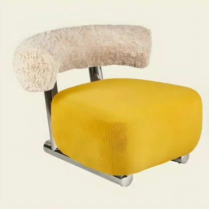 Industrial Fabric Accent Chair with Metal Frame for Living Room Image - 11