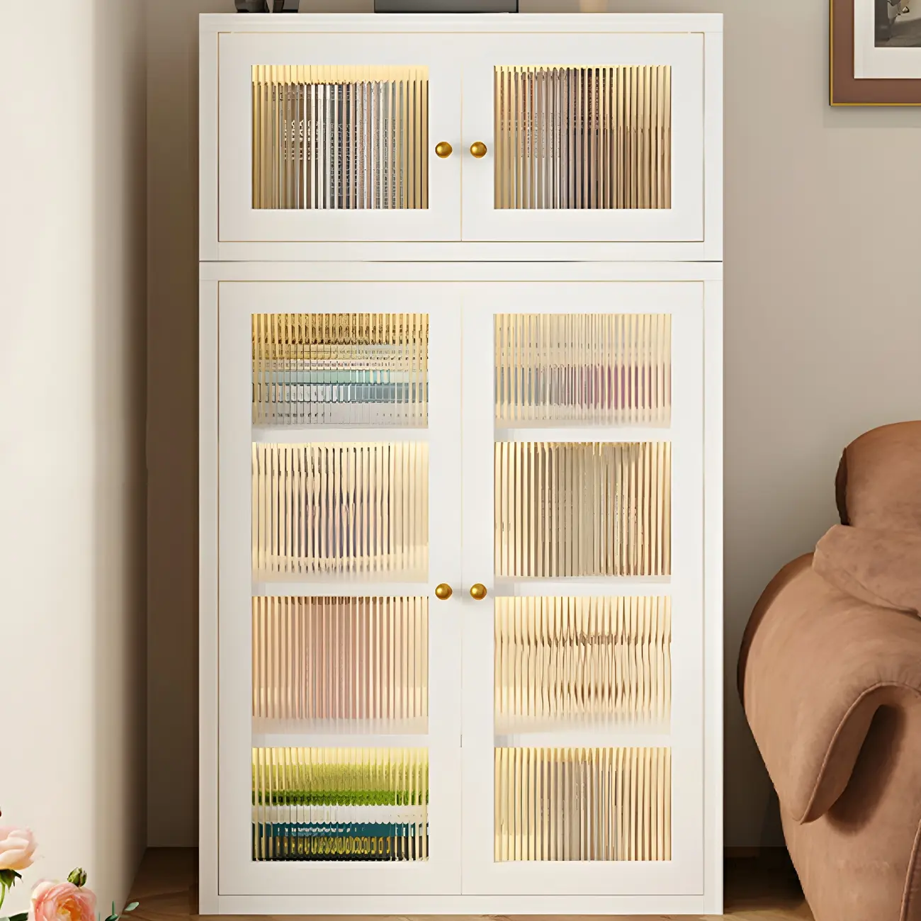 Modern Minimalist Solid Color Iron Rectangle Storage Cabinet Image - 7 | homeyfad