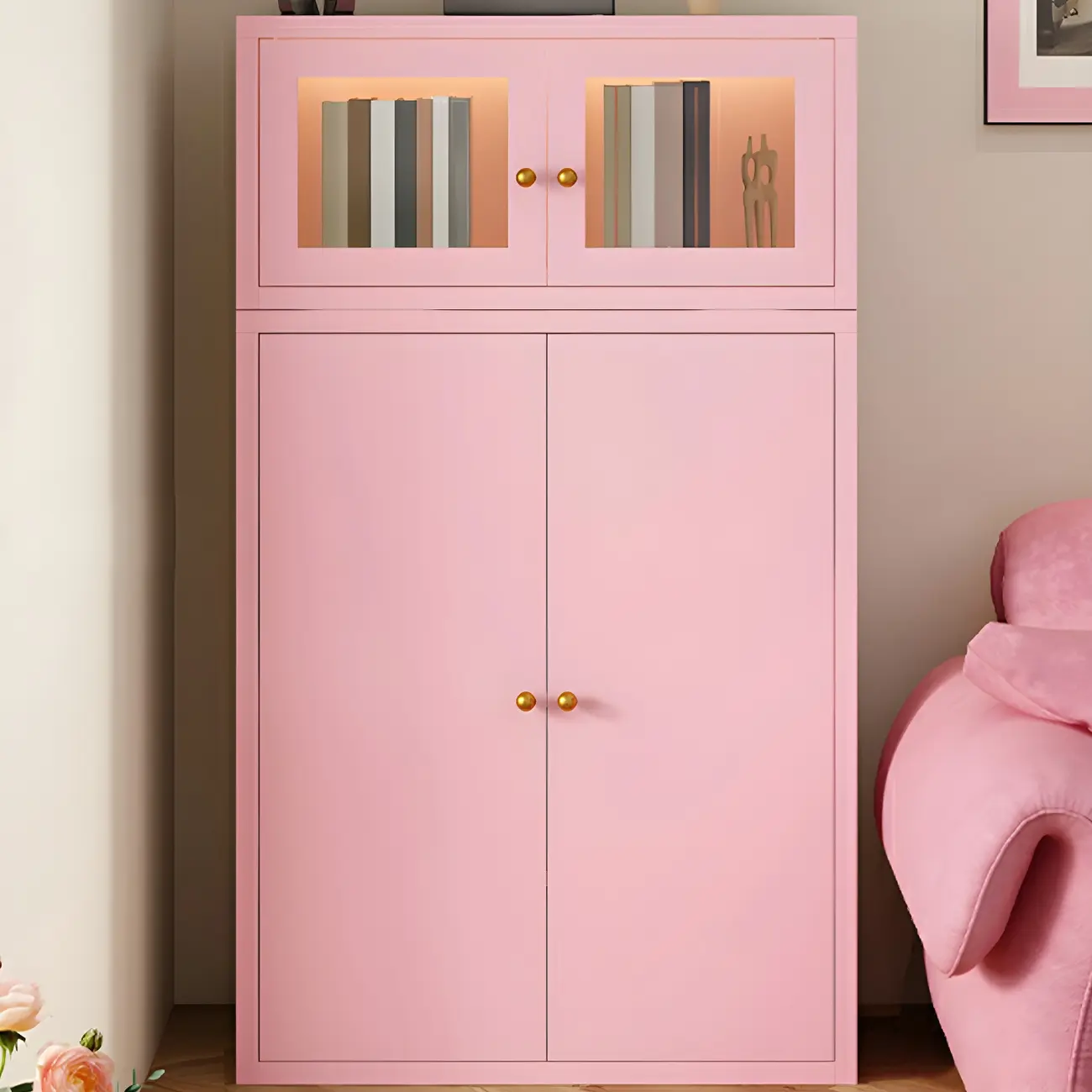 Modern Minimalist Solid Color Iron Rectangle Storage Cabinet Image - 13 | homeyfad