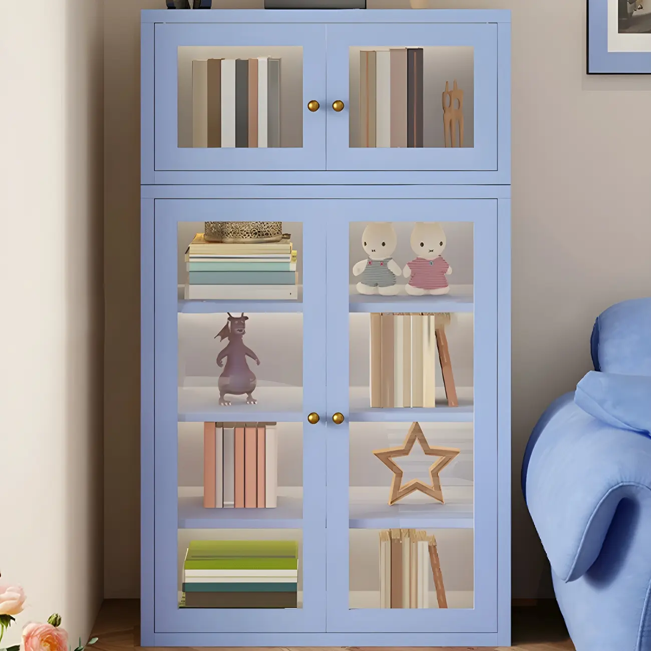 Modern Minimalist Solid Color Iron Rectangle Storage Cabinet Image - 16 | homeyfad