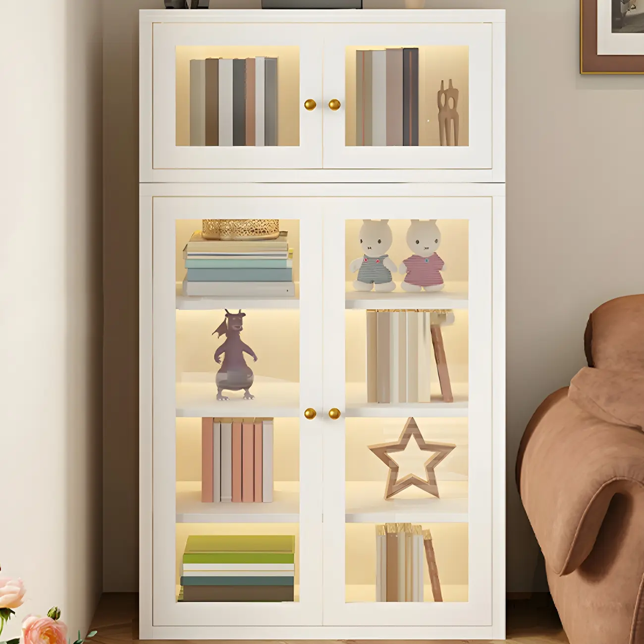 Modern Minimalist Solid Color Iron Rectangle Storage Cabinet Image - 18 | homeyfad