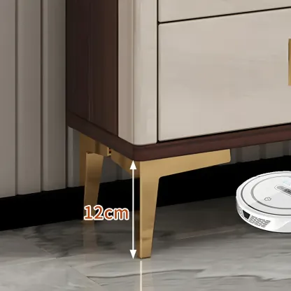 Rectangular Wood Entryway Beige Shoe Storage Cabinet Image - 13