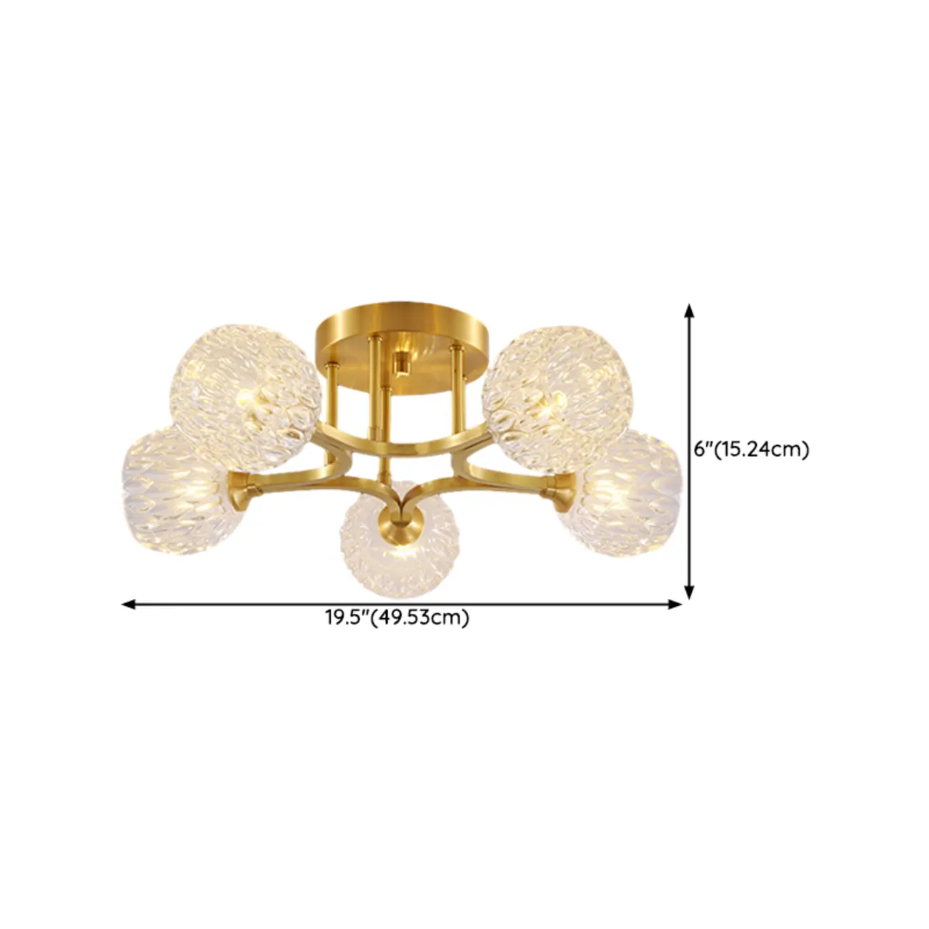 Modern Glass Semi Flush Ceiling Light for Bedroom Elegance Image - 13 | homeyfad