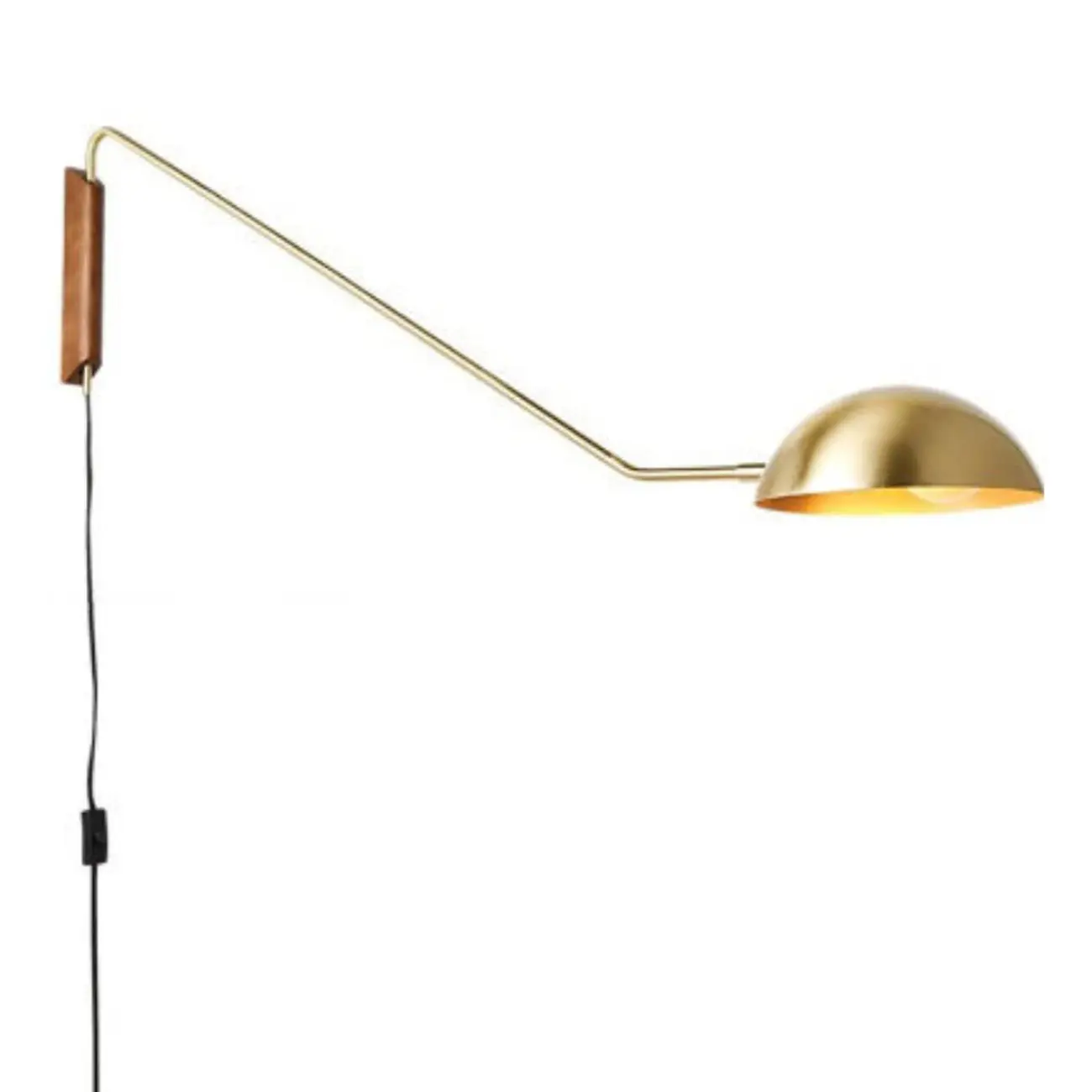 10" Modern Bowl Swing Arm Wall Light Fixture for Bedroom | homeyfad