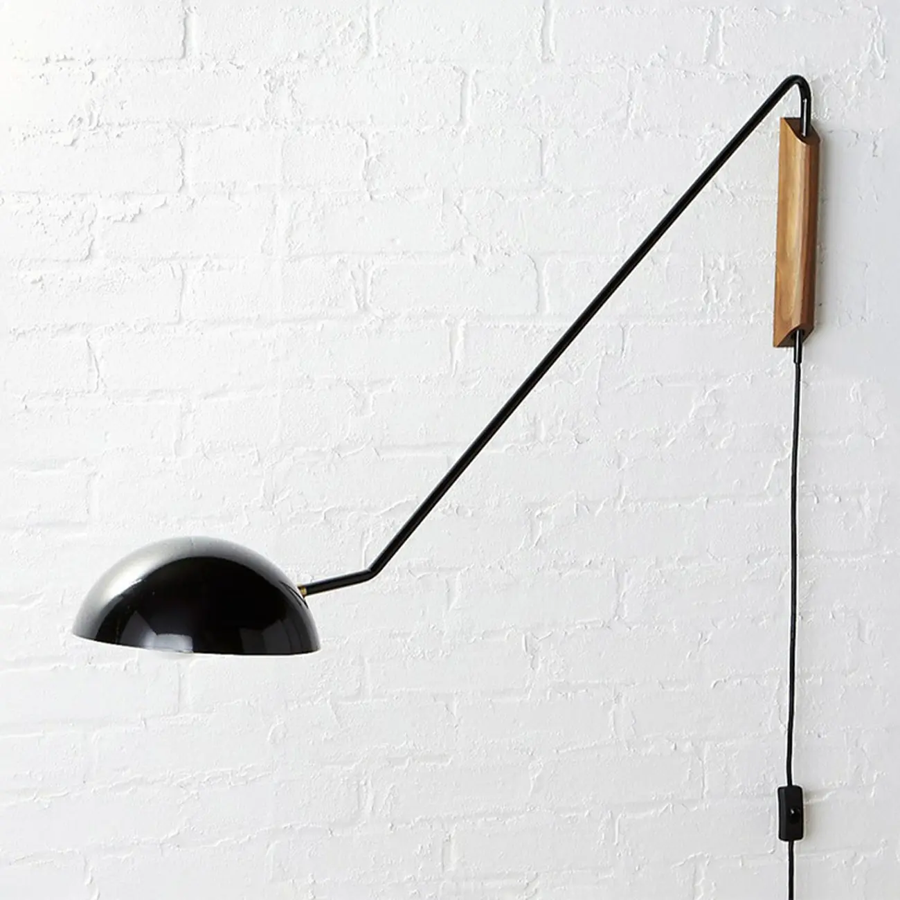 10" Modern Bowl Swing Arm Wall Light Fixture for Bedroom | homeyfad