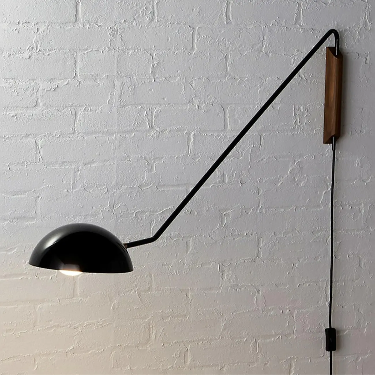 Modern Metal Adjustable Wall Lamp with Iron Shade Image - 2 | homeyfad