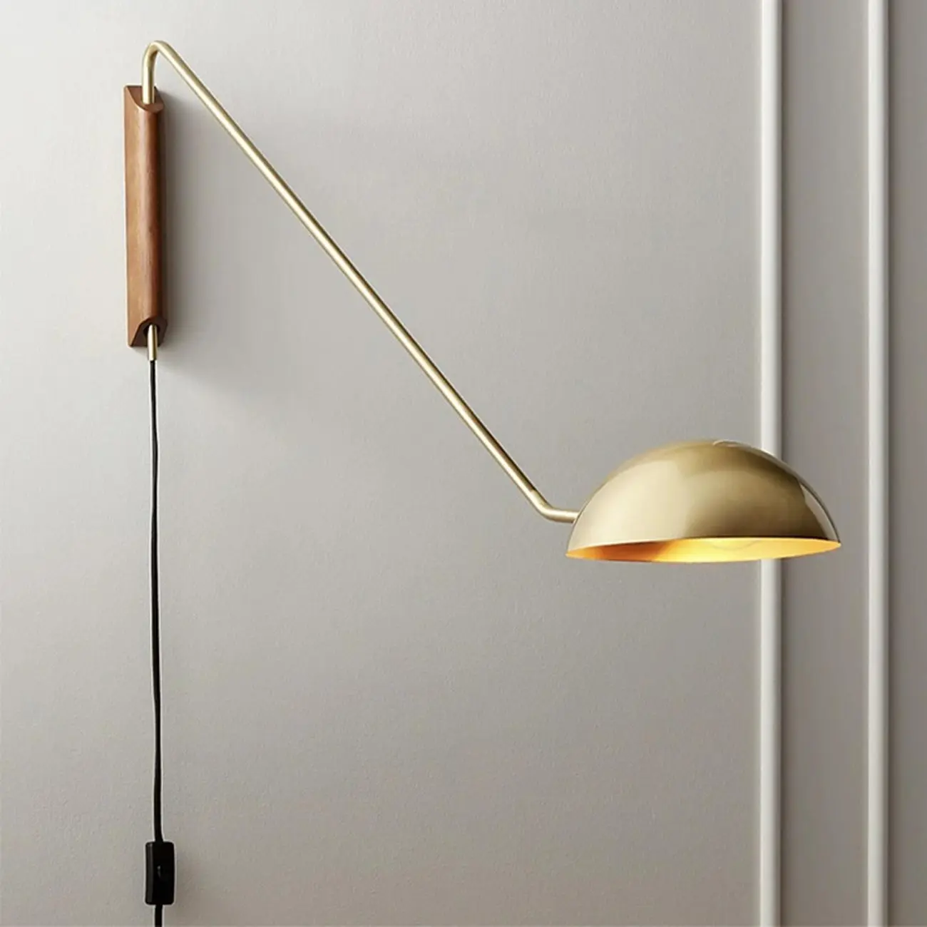 Modern Metal Adjustable Wall Lamp with Iron Shade Image - 4 | homeyfad