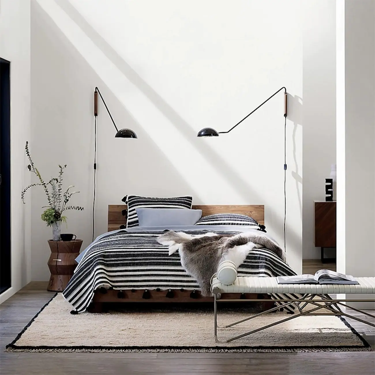 Modern Metal Adjustable Wall Lamp with Iron Shade Image - 1 | homeyfad