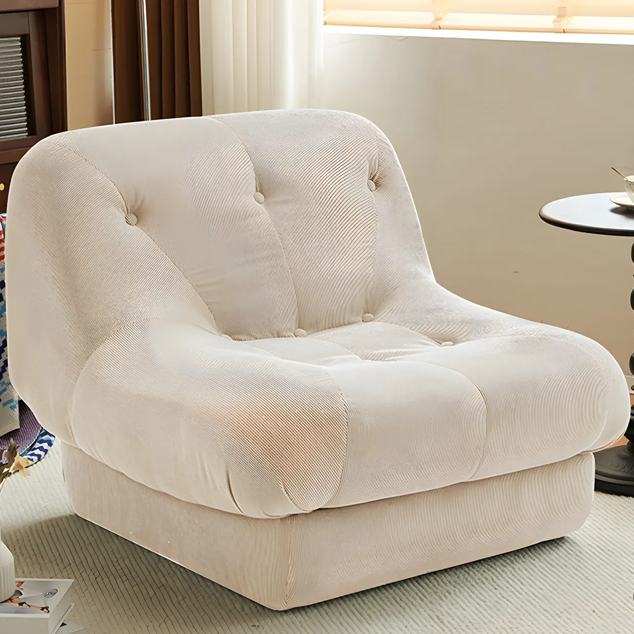 Elegant Fabric Convertible Accent Chair with High-Back for Home Image - 2 | homeyfad