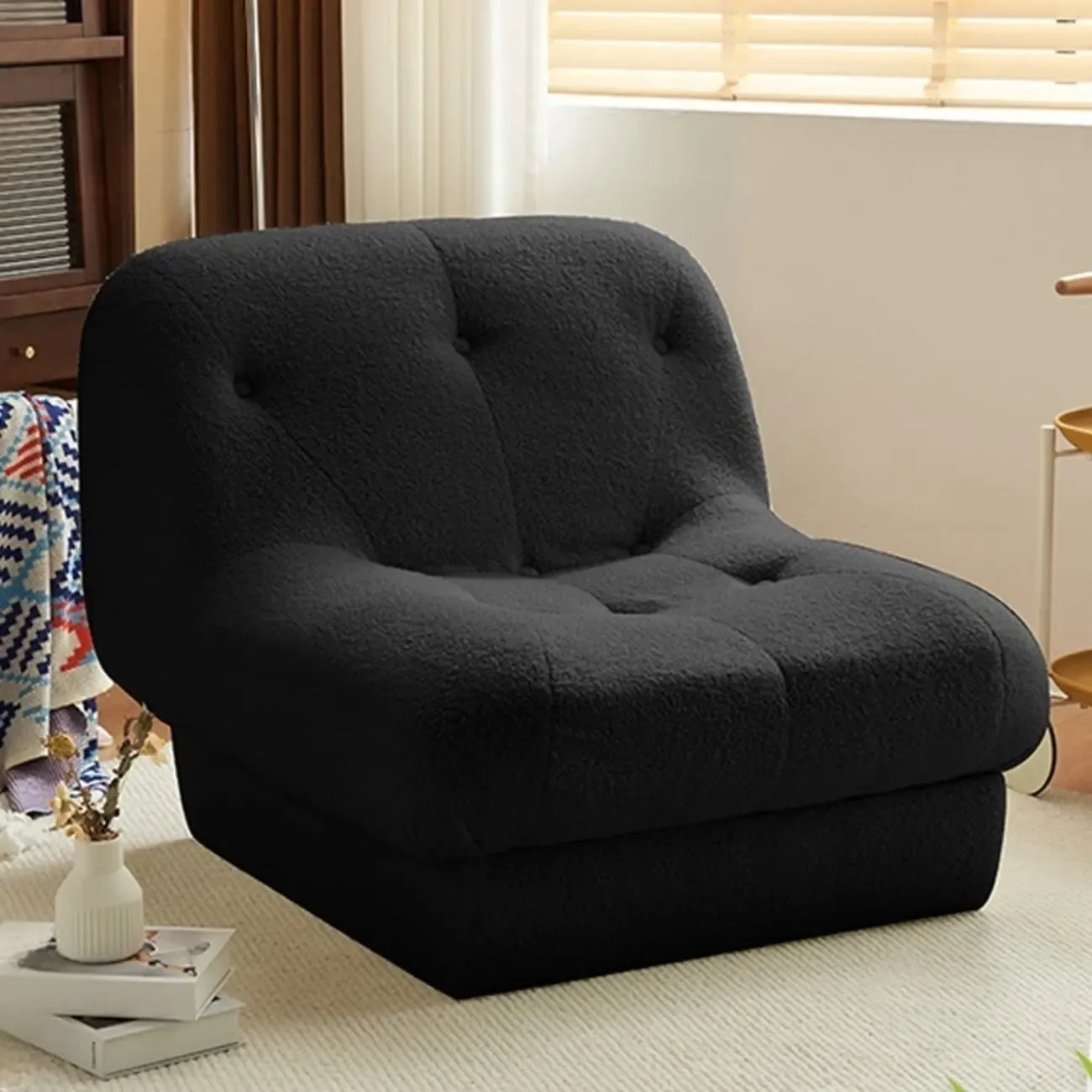 Elegant Fabric Convertible Accent Chair with High-Back for Home Image - 6