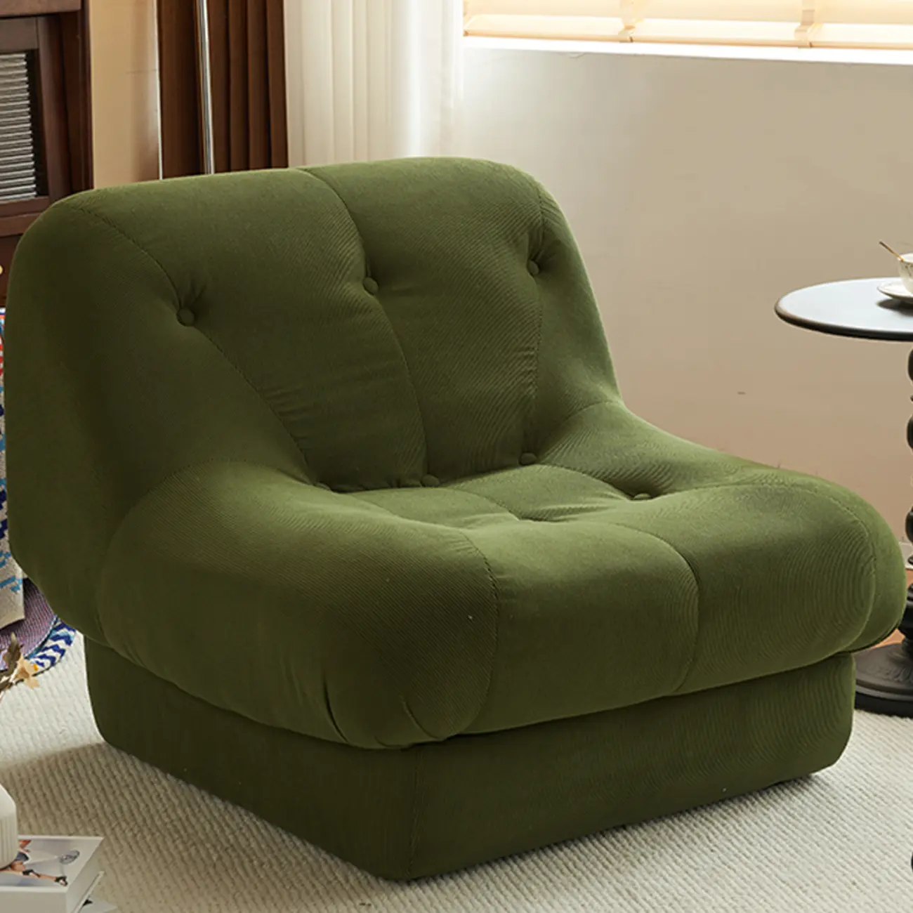 Elegant Fabric Convertible Accent Chair with High-Back for Home Image - 9 | homeyfad