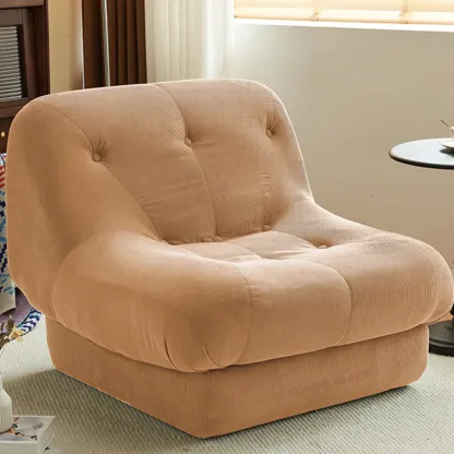 Elegant Fabric Convertible Accent Chair with High-Back for Home Image - 11