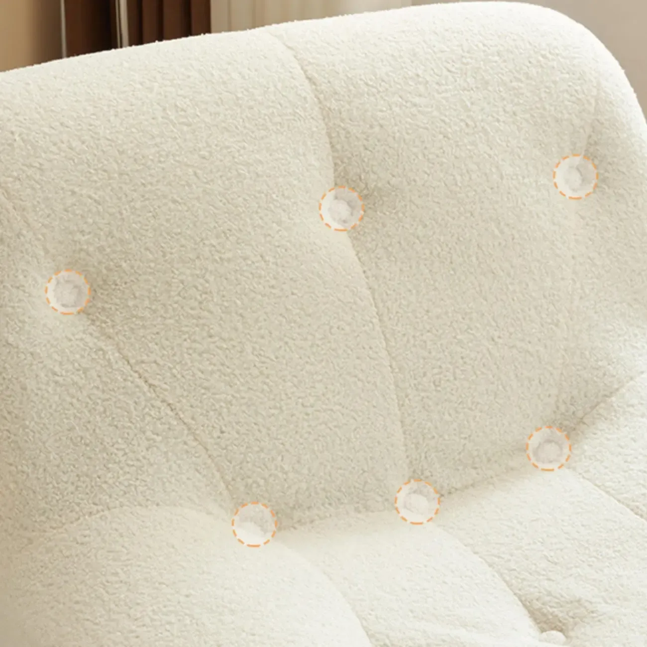 Elegant Fabric Convertible Accent Chair with High-Back for Home Image - 14