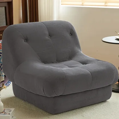 Elegant Fabric Convertible Accent Chair with High-Back for Home Image - 15