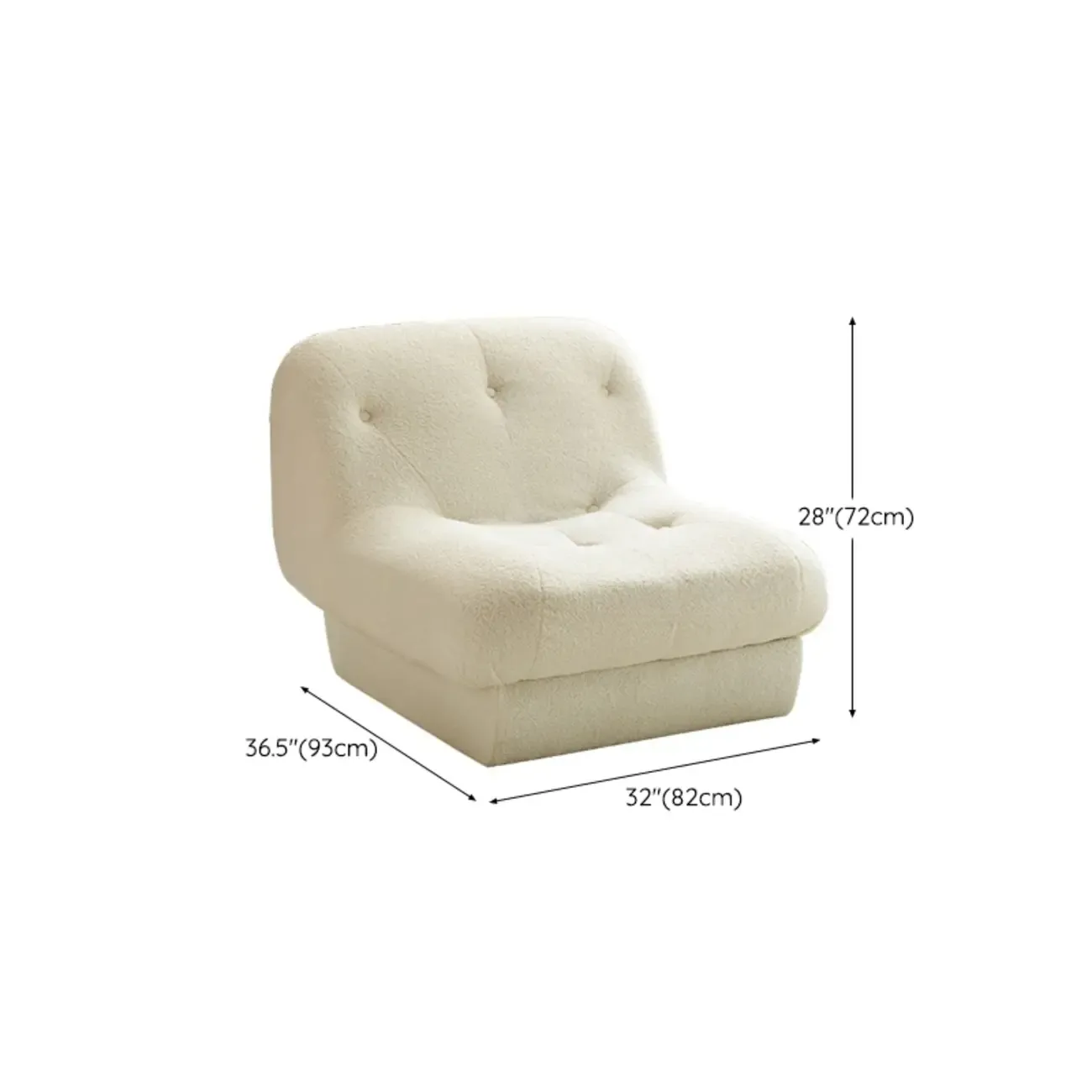 Elegant Fabric Convertible Accent Chair with High-Back for Home #size