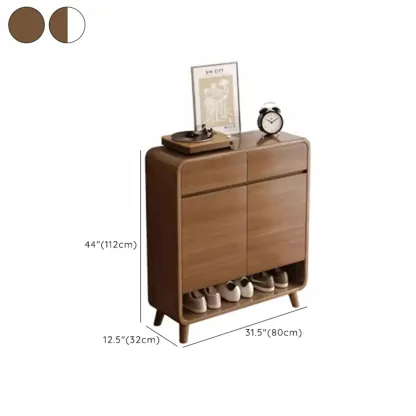 Modern Wood Hallway Medium Shoe Storage Cabinet Image - 20