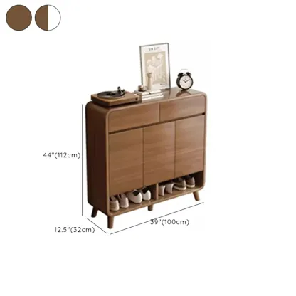 Modern Wood Hallway Medium Shoe Storage Cabinet Image - 21