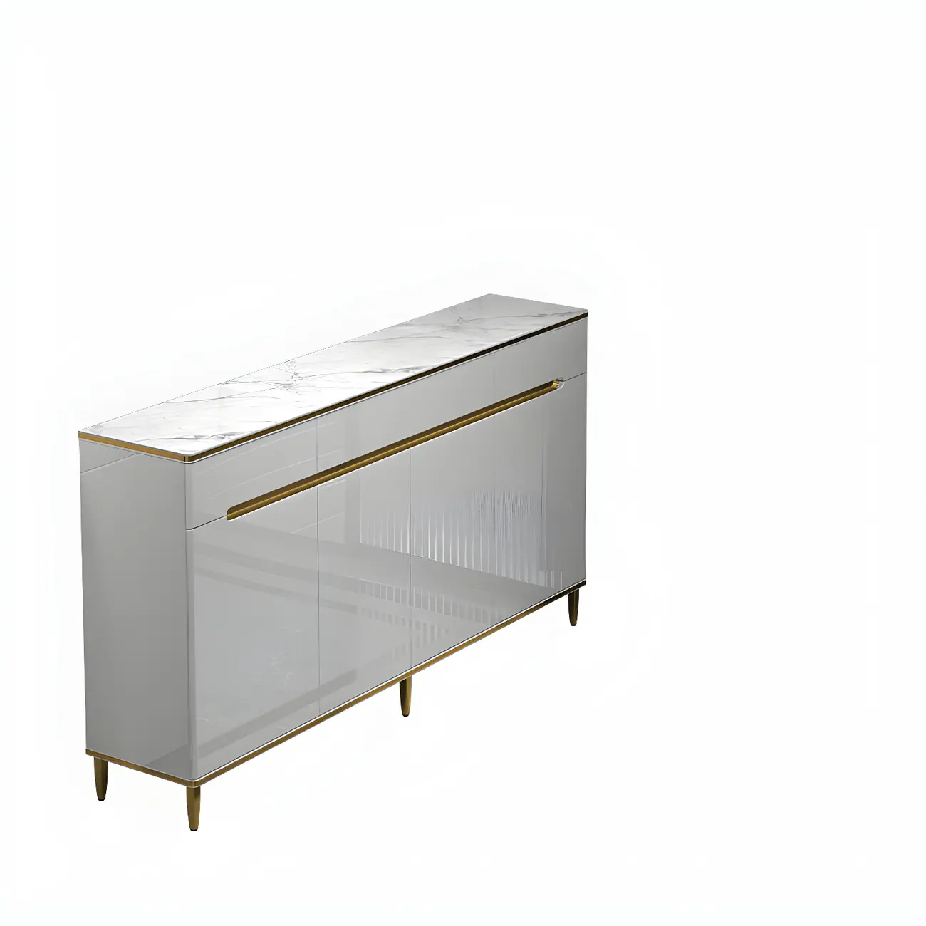 Large Entryway Shoe Cabinet Gray Textured Door Metal Legs Image - 31 | homeyfad