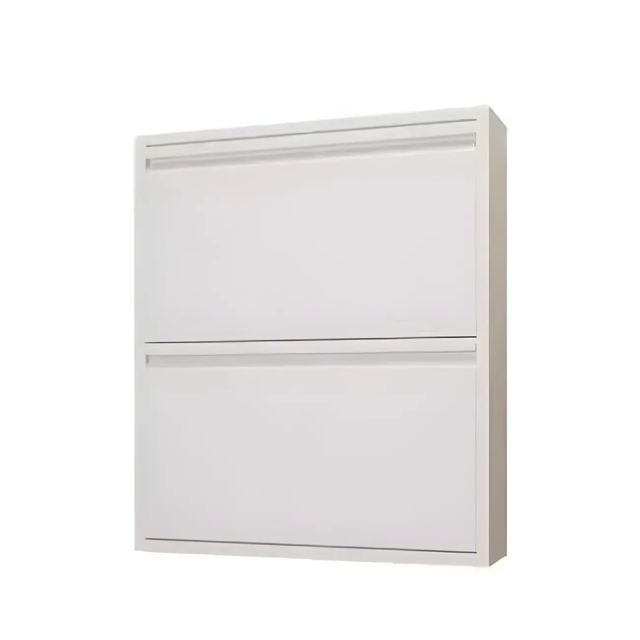 Grey Metal Entryway Wall Mounted Shoe Storage Cabinet Image - 7