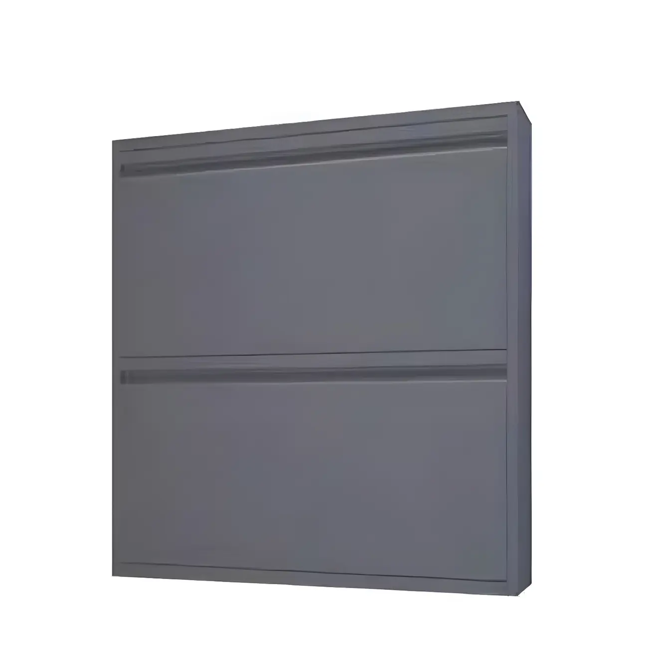 Grey Metal Entryway Wall Mounted Shoe Storage Cabinet Image - 9 | homeyfad