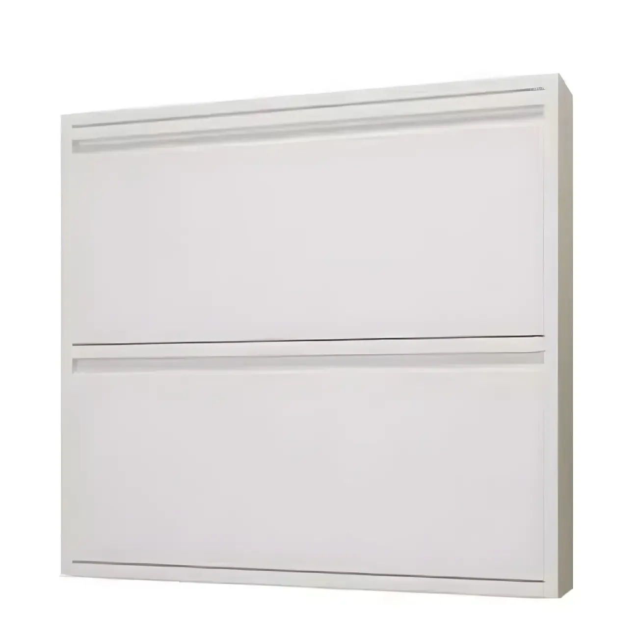 Grey Metal Entryway Wall Mounted Shoe Storage Cabinet Image - 11