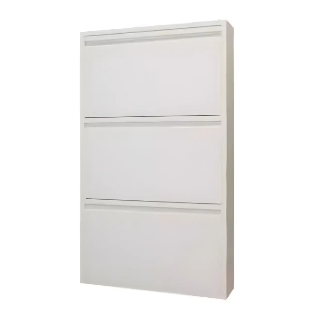 Grey Metal Entryway Wall Mounted Shoe Storage Cabinet Image - 15