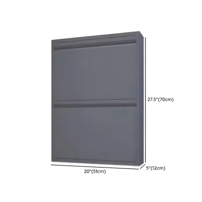 Grey Metal Entryway Wall Mounted Shoe Storage Cabinet #size