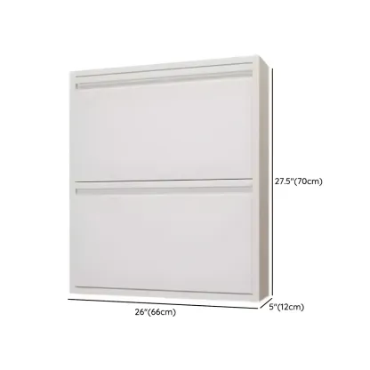 Grey Metal Entryway Wall Mounted Shoe Storage Cabinet Image - 22
