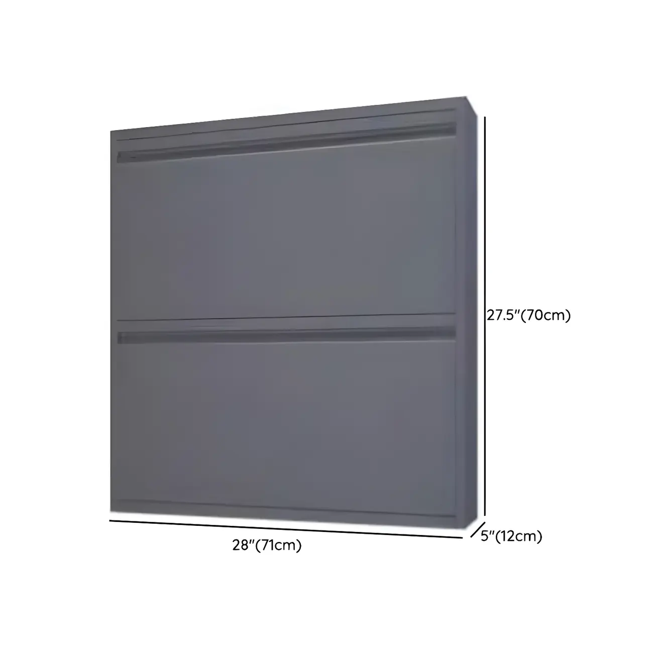 Grey Metal Entryway Wall Mounted Shoe Storage Cabinet Image - 23 | homeyfad