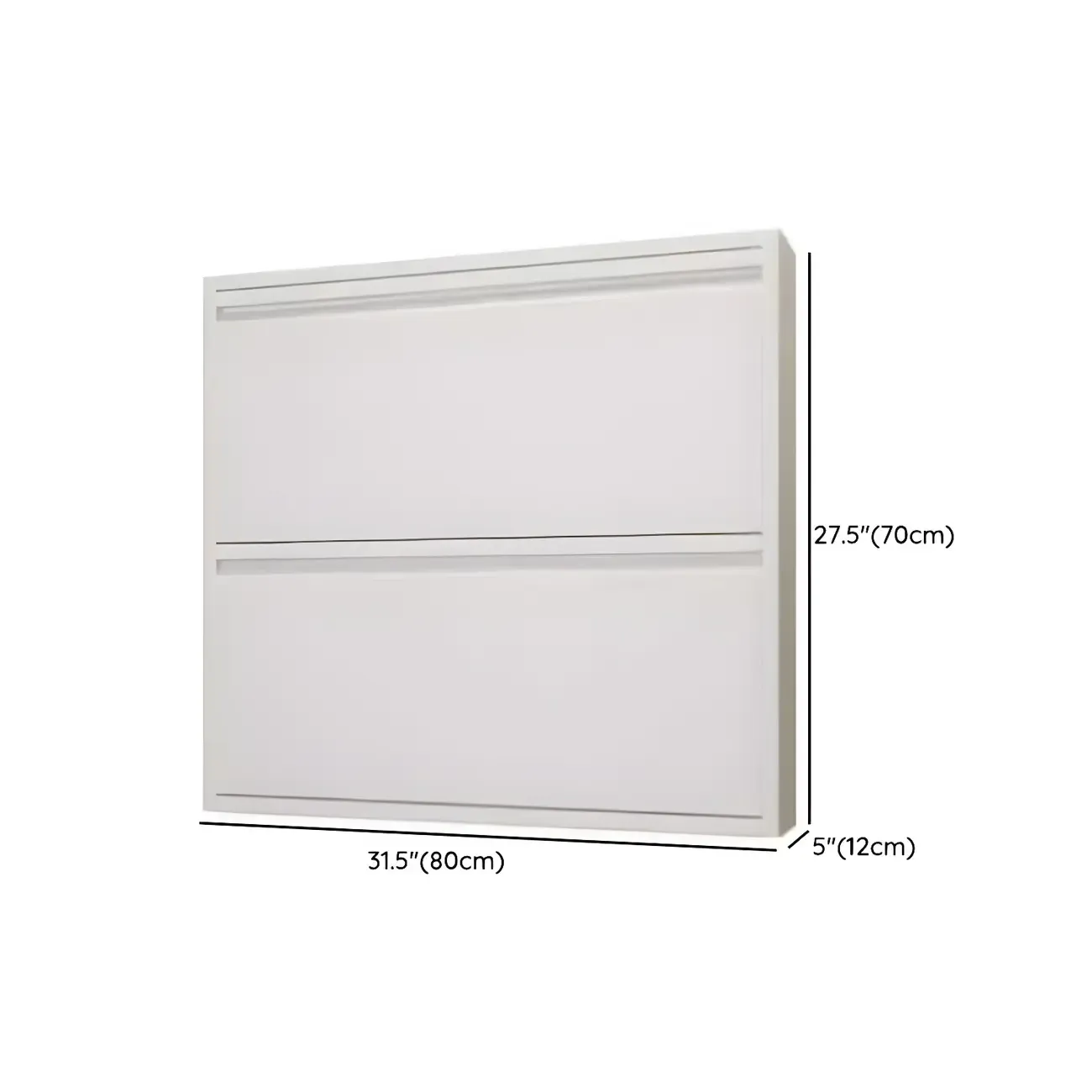 Grey Metal Entryway Wall Mounted Shoe Storage Cabinet Image - 24