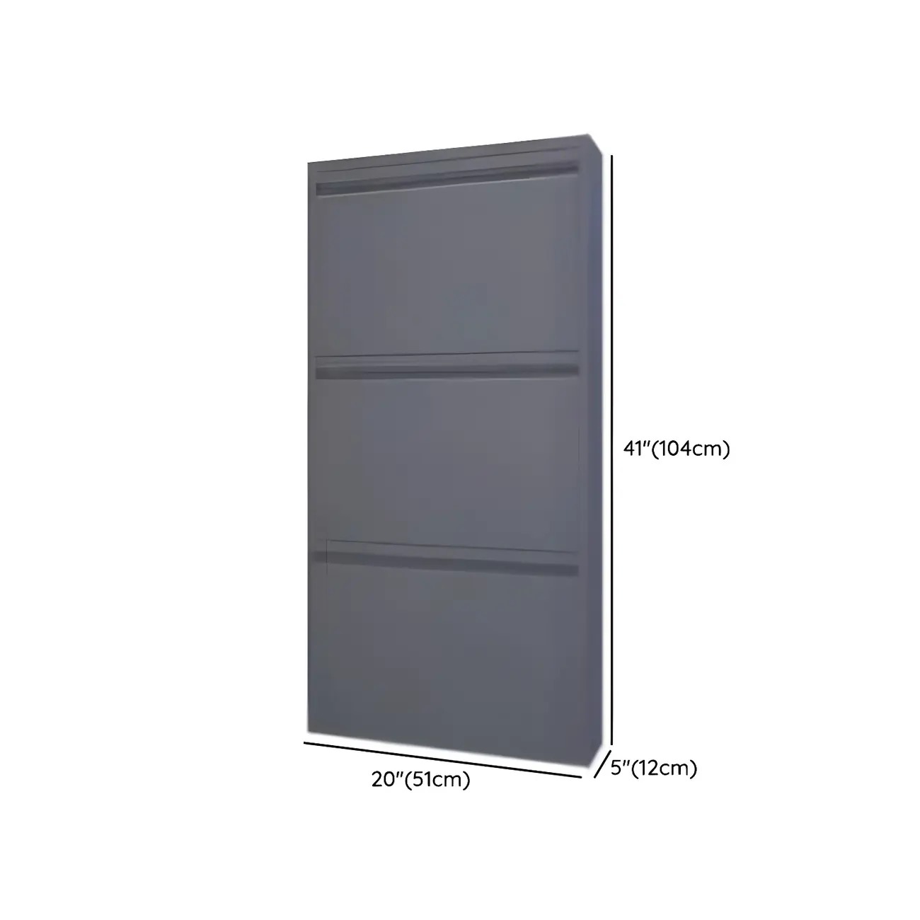 Grey Metal Entryway Wall Mounted Shoe Storage Cabinet Image - 25 | homeyfad